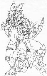 Digimon Wargreymon Teaselbone sketch template