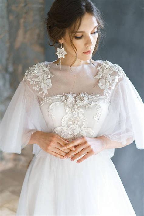 pearl wedding dress  rich beautiful hand embroidery lace etsy pearl wedding dress