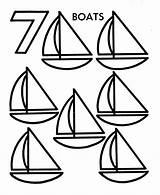 Coloring Pages Objects Number Counting Numbers Preschool Activity Worksheets Learning Sheet Clipart Count Kids Seven Boats Worksheet Printable Preschoolers Sheets sketch template