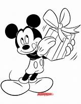 Mickey Mouse Birthday Coloring Pages Disneyclips Present Minnie Disney Christmas Color Do Natal Gif Printable Coloring2 Character Pdf Visit Clip sketch template