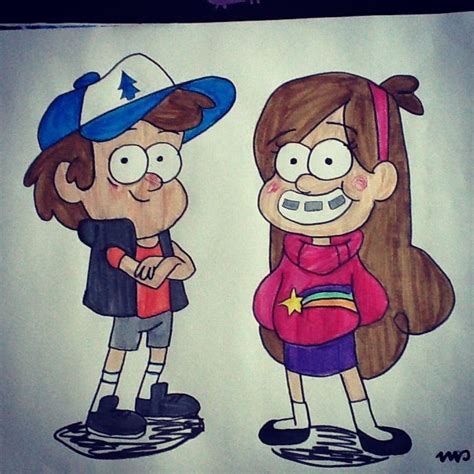 gravity falls dipper and mabel pines drawing the