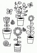 Coloring Pages Plants Colouring Plant Planting Grow Growing Kids Garden Activities Easy Family Children Clipart Printable Drawing Needs Gardening Sheets sketch template