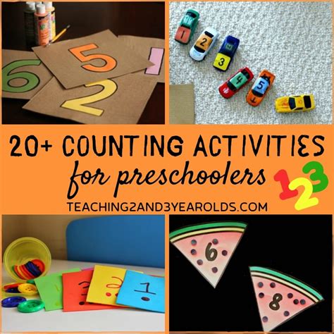 preschool counting activities  school  home