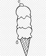 Ice Cream Coloring Drawing Pages Clipart Kids Scoop Sundae Scoops Layer Cone Cones Draw Icecream Book Cookie Printable Color Print sketch template