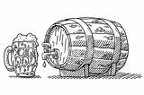 Beer Glass Drawing Tap Barrel Vector Freeimages Premium Stock Istock Getty sketch template