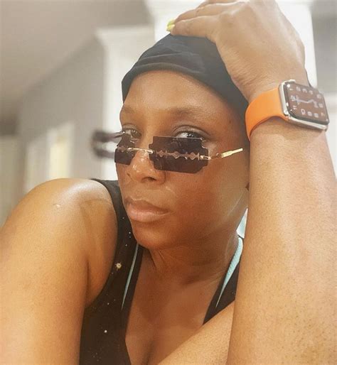 Genevieve Nnaji Stun In Rimless Razor Blade Sunglasses