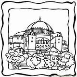 Jerusalem Coloring Pages Temple Building Dome Colouring Wall Sketch Nursery School Getdrawings Printable Sketchite Choose Board Alphabet 57kb 650px sketch template