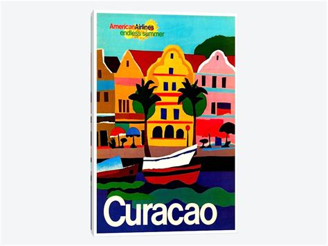 curacao art print  unknown artist icanvas retro travel poster vintage posters retro poster
