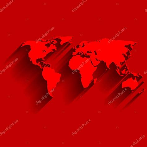 red world map stock vector  cshekularaz