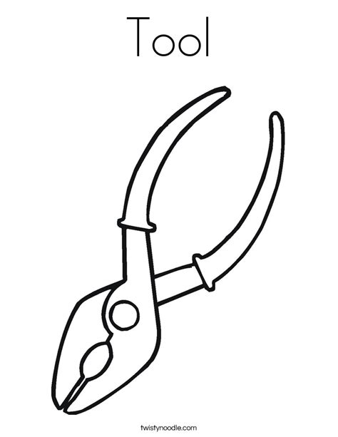 tool coloring page twisty noodle