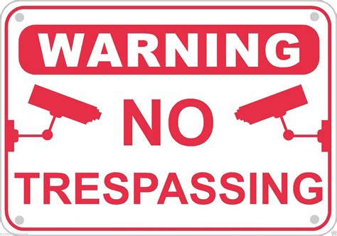 no trespassing video surveillance warning sign aluminum