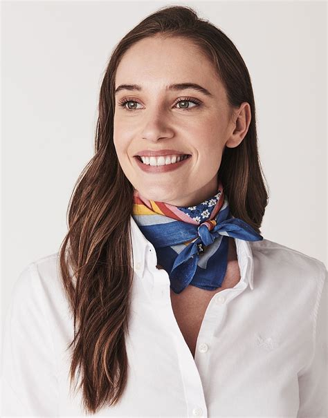 womens printed neckerchief  crew clothing company
