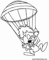 Coloring Parachute Pages Scared Paratrooper Parachuter Popular Gif Coloringhome sketch template