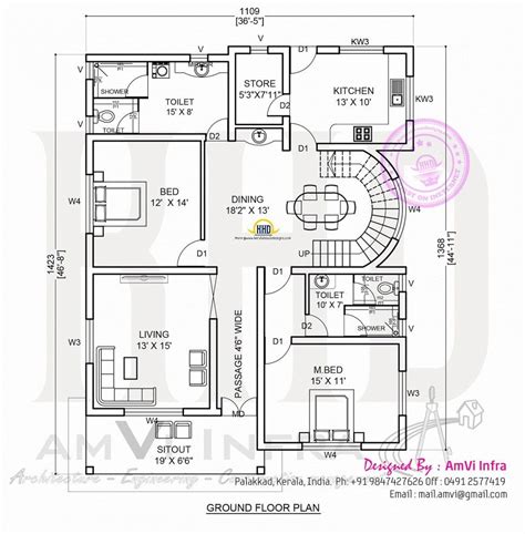 elegant  bedroom duplex house plans  home plans design