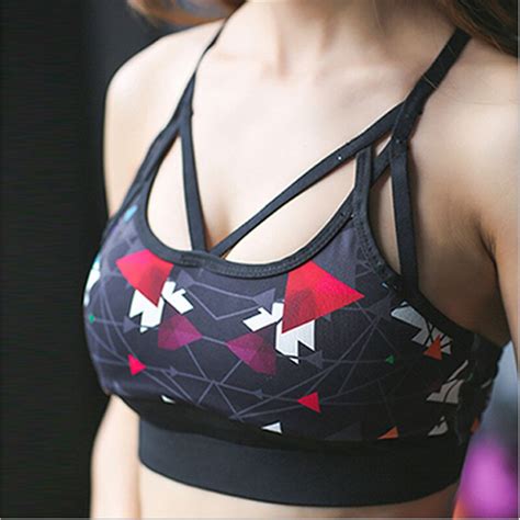 autumn women sport bras padded removable tank top athletic vest gym