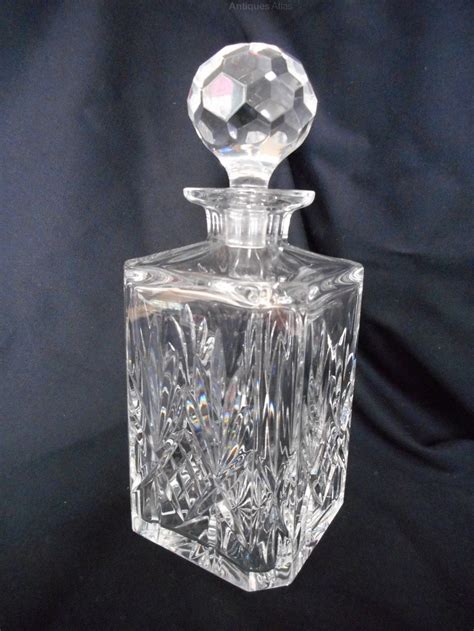 antiques atlas heavy quality cut glass crystal whisky decanter