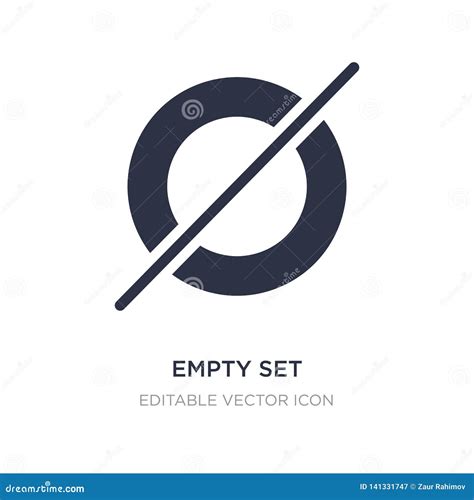 empty set icon  white background simple element illustration