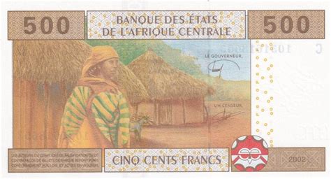central african states chad  signature  franc note bce