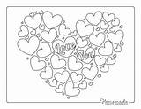 Heart Coloring Pages Hearts Kids Color Shaped Adults Easy Sized Printables sketch template