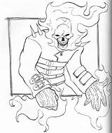 Ghost Coloring Rider Pages Kids sketch template