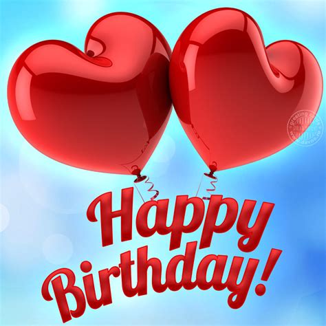 happy birthday red heart shaped balloons   davno