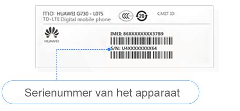 hoe controleer ik het serienummer van het apparaat huawei ondersteuning belgie