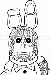 Withered Nights Coloriage Naf Dibujo Colorir Springtrap Dragoart sketch template