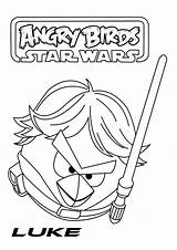 Coloring Pages Wars Star Angry Birds Luke Skywalker Vader Darth Color Kids Halloween Printable Bird Print Useful Most Fun Quality sketch template