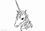 Unicorn Head Pages Coloring Printable Kids Adults sketch template
