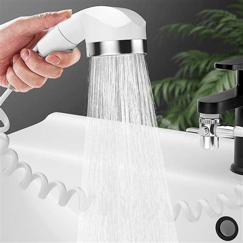 faucet handheld shower head spray hose set  kitchen sink bath tub washing hair wash shower