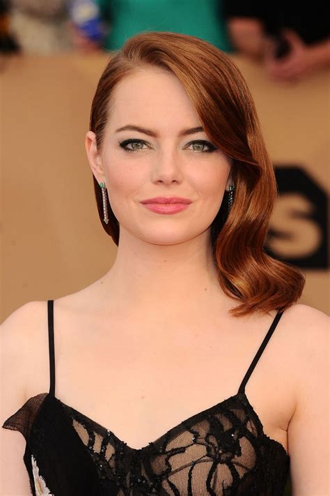Emma Stone Wears Lingerie Inspired Dress To The 2017 Sag