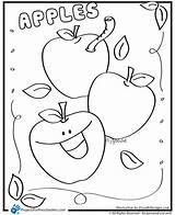 Coloring Apple Apples Pages Color Preschool Kids Printable Worksheets Preschoolers Cute Alphabet Sheet Printables Sheets Colouring Kindergarten Fall Letter Grateful sketch template