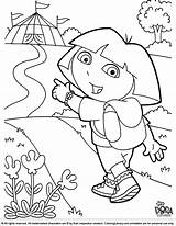 Dora Coloring Explorer Kids Printable Pages Library sketch template