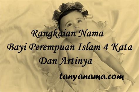 rangkaian nama bayi perempuan islam  kata  artinya tanya nama
