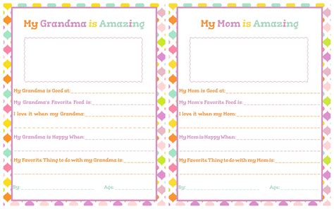mothers day  printable questionnaire  frugal adventures