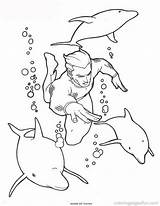 Coloring Aquaman Pages Lego Quality High Print Printable Books sketch template