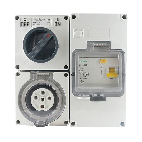 rcd protected outlet   pin  ac ip connected switchgear