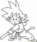 Goku Gokou Coloringpages101 sketch template