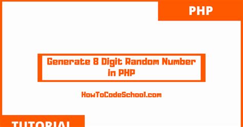 generate  digit random number  php