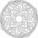 Coloring Mandala Pages Moon Sun Intricate Celtic Color Festival Celestial Christmas Bohemian Printable Getcolorings Adults Print Drawing Getdrawings sketch template