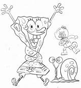 Squarepants Colorare Esponja Sponge Sheets Incantevole 2188 Nickelodeon Krabs Snail sketch template