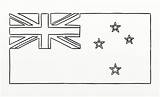 Flag Zealand Colouring Outline Printable Pages Coloring Visit Au sketch template