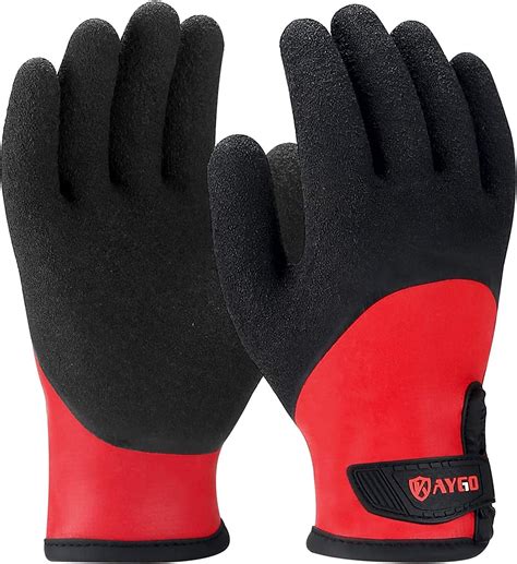 waterproof insulated thermal work gloves kgw full hand latex coated bigamart