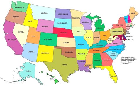 printable labeled united states map images   finder