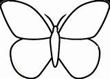 Butterfly Outline Coloring Pages Color Clipart Colouring Template sketch template