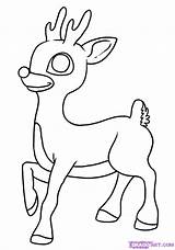 Rudolph Coloring Pages Outline Reindeer Printable Drawing Kids Choose Board sketch template