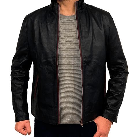 Buy Mens Red Zipper Style Leather Jacket Sale