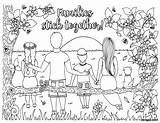 Coloring Family Pages Families Together Stick Relax Enjoy Inkhappi sketch template