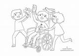 Friendship Disability sketch template