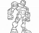 Cyborg Titans Titan Colouring Robin Justice sketch template
